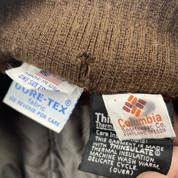 Vintage COLUMBIA Gore-Tex Thinsulate Hat Adult OS Brown Hunting Cap Billed - Picture 6 of 8